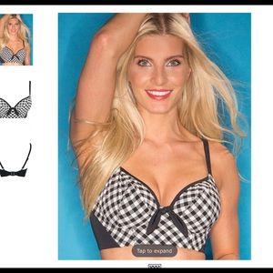 Pour Moi Checkers Longline Bikini Top